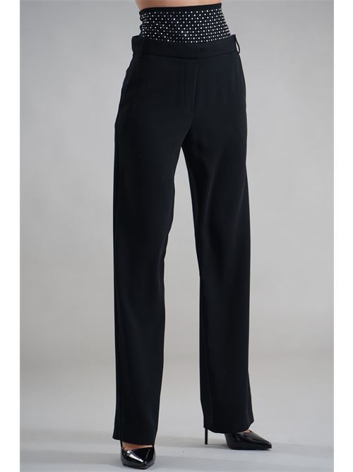 Pantalone con strass Simona Corsellini | A25CEPA10201NERO